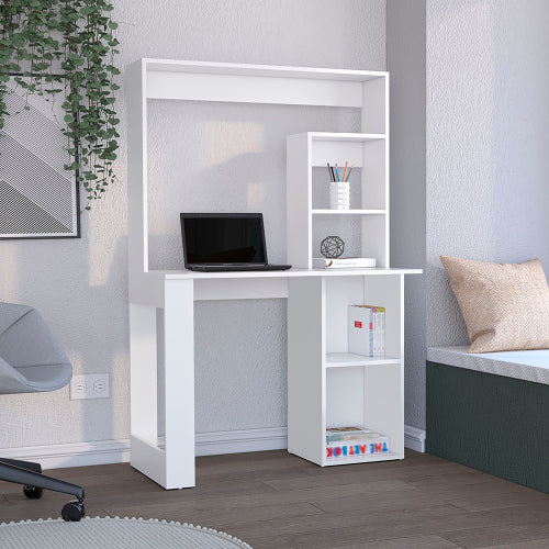 Computer Desk with Hutch and Shelves - 38.8"W Work Surface