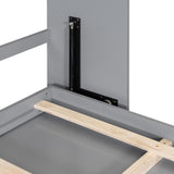 Queen Engineered Wood Murphy Bed Gray