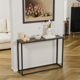 Engineered Wood Console Table Brown/Black