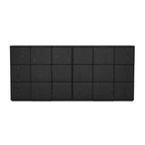 Dresser Modern 6-Drawer Black Gold MDF Sculpted Fronts Metal Handles 72 In