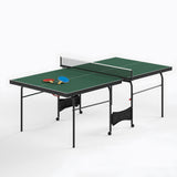 8 FT Foldable Portable Ping Pong Table with Quick-Clamp Net & Post Set, Indoor &