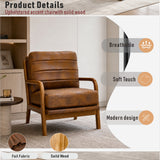 Wood Accent Chair Light Brown