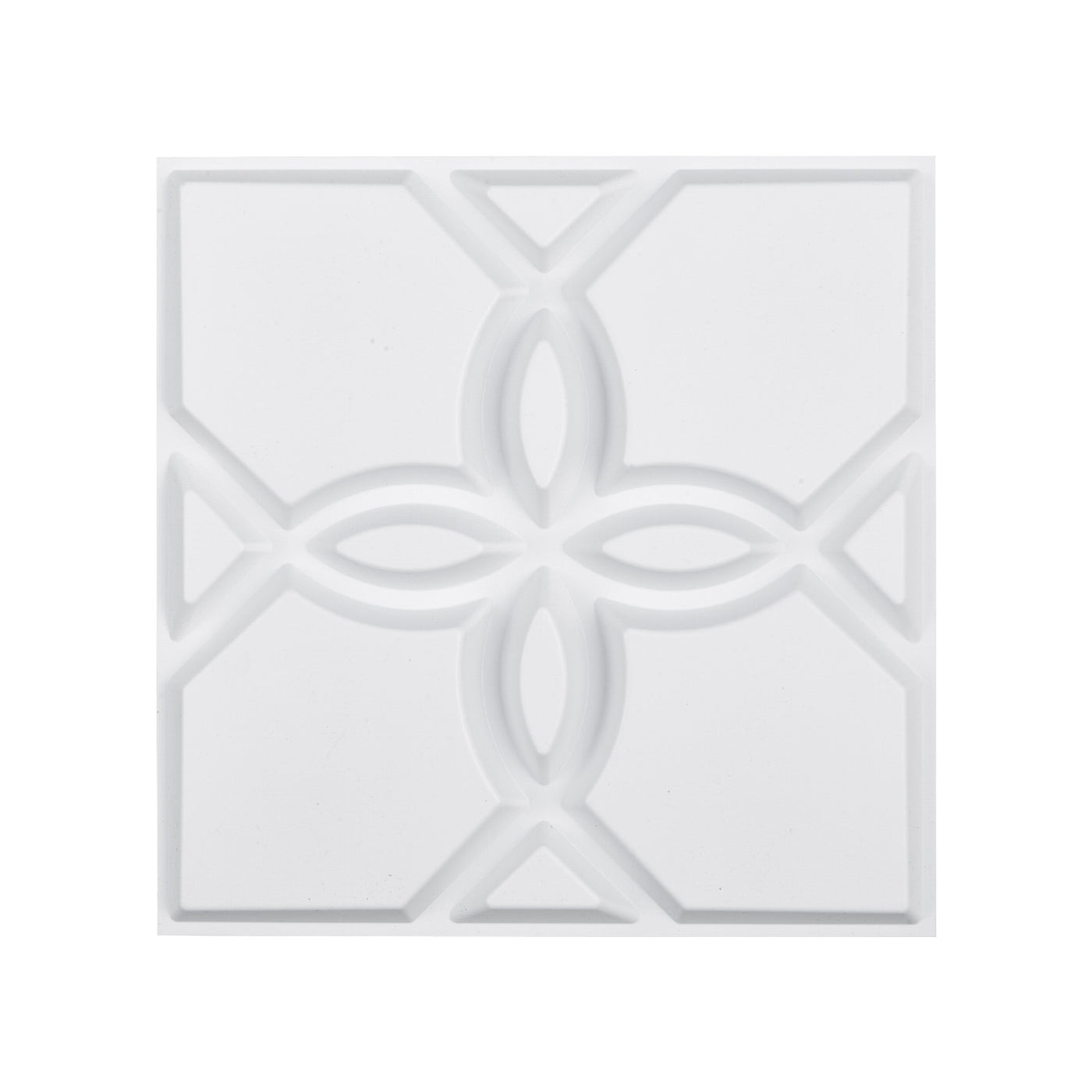 3D Wall Panels 33-Pack Floral Matte White 32 Sq.Ft