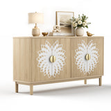 63'Sideboard/Dining Room Cabinet,Vintage-Style Decorative Storage Cabinet with C