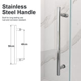 44"-48"W*76" H Frameless Single Sliding Shower Door