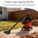 Wet Dry Vac, 5 Gallon, 4.3 Peak HP, 3 in 1 Shop Vacuum with Blowing Function