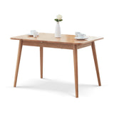 Solid Wood Dining Table Light Oak 52"