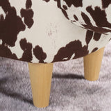 Fabric Ottoman Brown/White