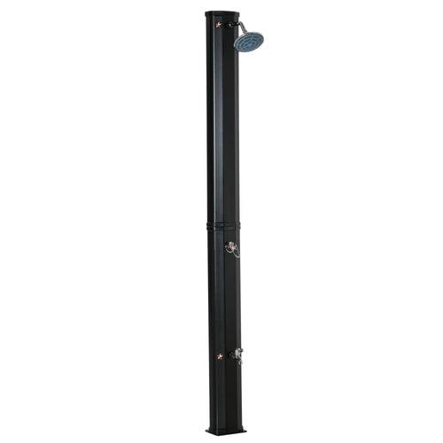 Outsunny 7ft Solar Heated Outdoor Shower with Rotating Head