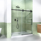 56-60"W x 72"H Frameless Sliding Shower Door Enclosure