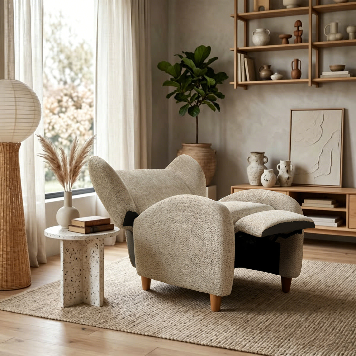 Fabric Accent Chair Camel