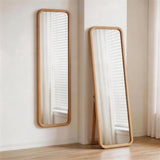 Beech Wood Full Length Floor Mirror with Stand