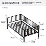 Twin Metal Bed Frame Black