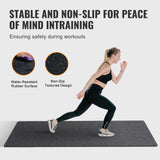 0.56 Inch Thick Gym Floor Mats, 25 Tiles Rubber Top with EVA Foam