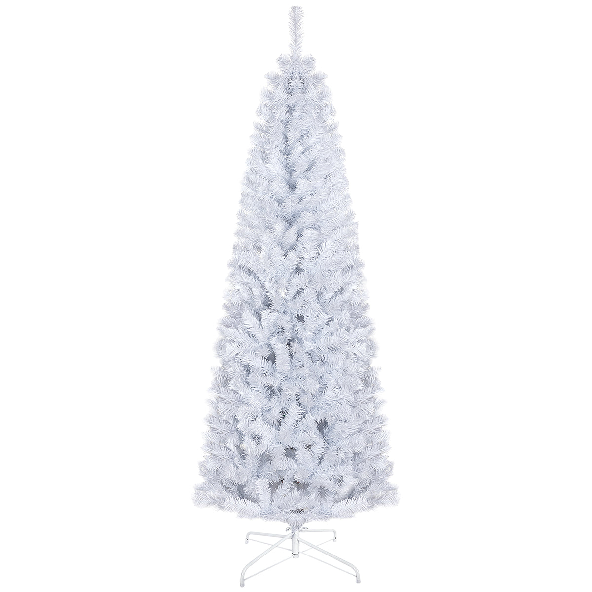 HOMCOM 6ft Pencil Christmas Tree, Unlit Artificial Christmas Tree Slim Douglas F