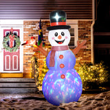 Outsunny 7.9' Christmas Inflatables Snowman with Branch Hands, Blow-Up Outdoor C