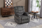 Velvet Recliner Power with Massage Grey