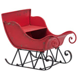 Large Iron Red Black Sleigh Christmas Holiday Decoration 39x17.7x22