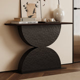Engineered Wood Console Table Walnut/Black