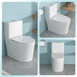 Ceramic One Piece Toilet for Bathroom, 12-inch Rough-In, 1.1/1.6 GPF