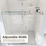 56"-60"W*72" H Frameless Single Sliding Shower Door