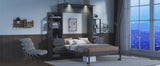 Full Engineered Wood Murphy Bed Gray