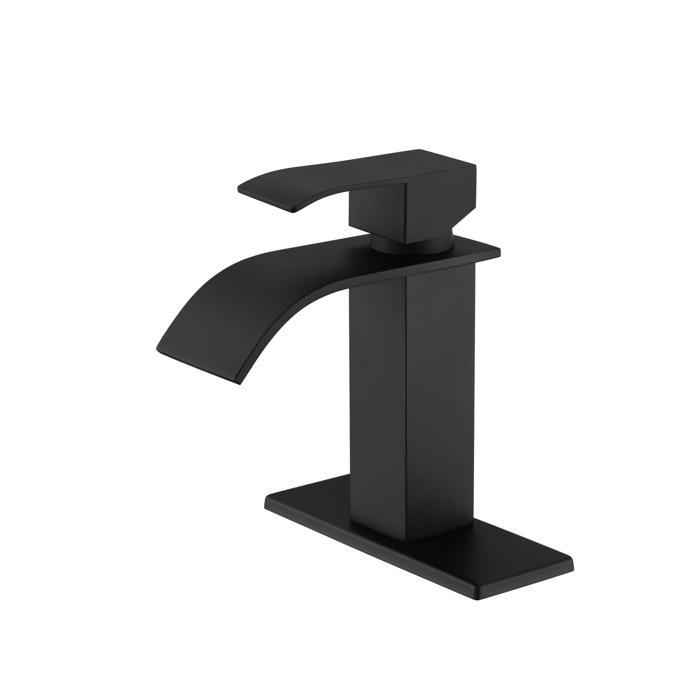 Waterfall Spout Single Handle Bathroom Vanity Sink Faucet