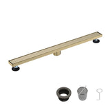 36" Linear Shower Drain Stainless Steel Hair Strainer