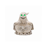 Halloween Ghost Storage Bowl Figurine, Spooky Candy Dish with LED Light for Hall