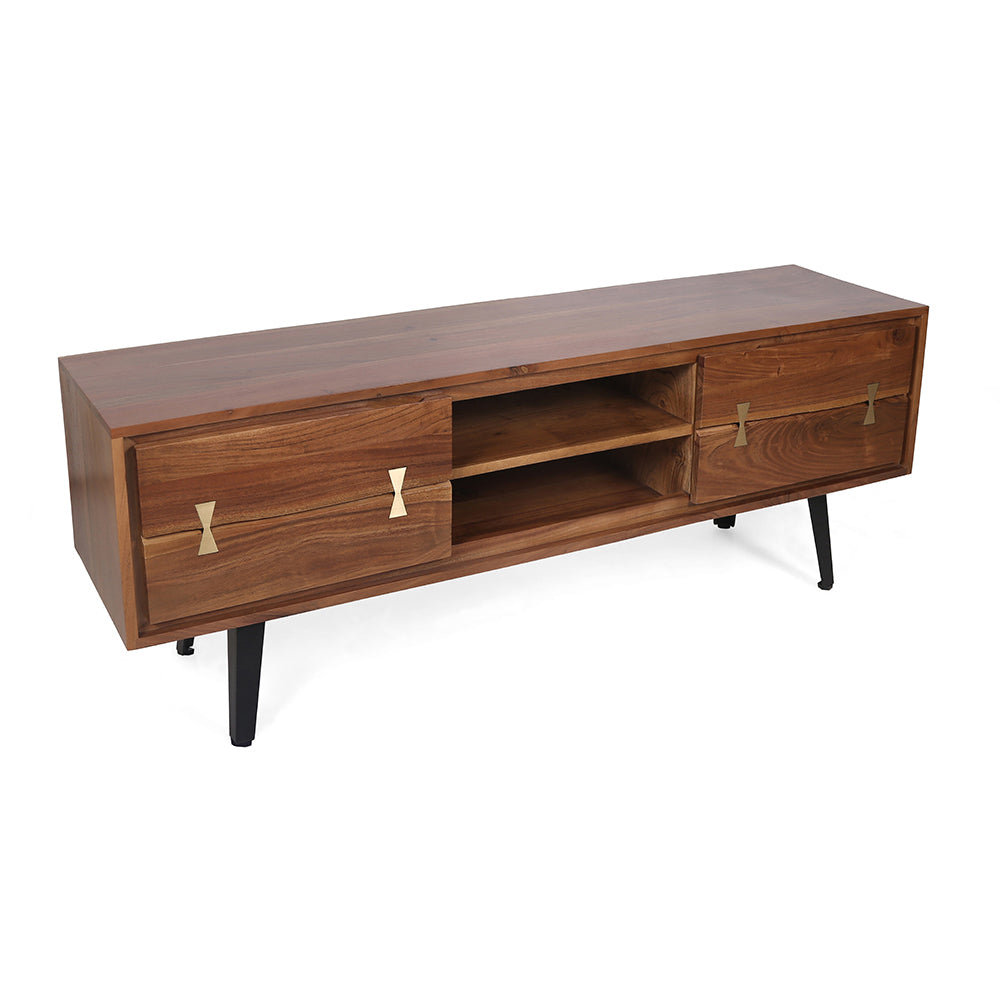 Acacia Wood TV Cabinet 58x14x17.5