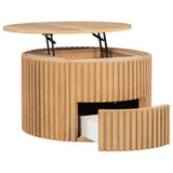 Round Lift Top Coffee Table with Hidden Storage