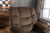 Velvet Recliner Power with Massage Brown