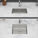 Kitchen Sink, 18 Inch Undermount Sink 5.5-Inch Low Depth ADA Compliant Single
