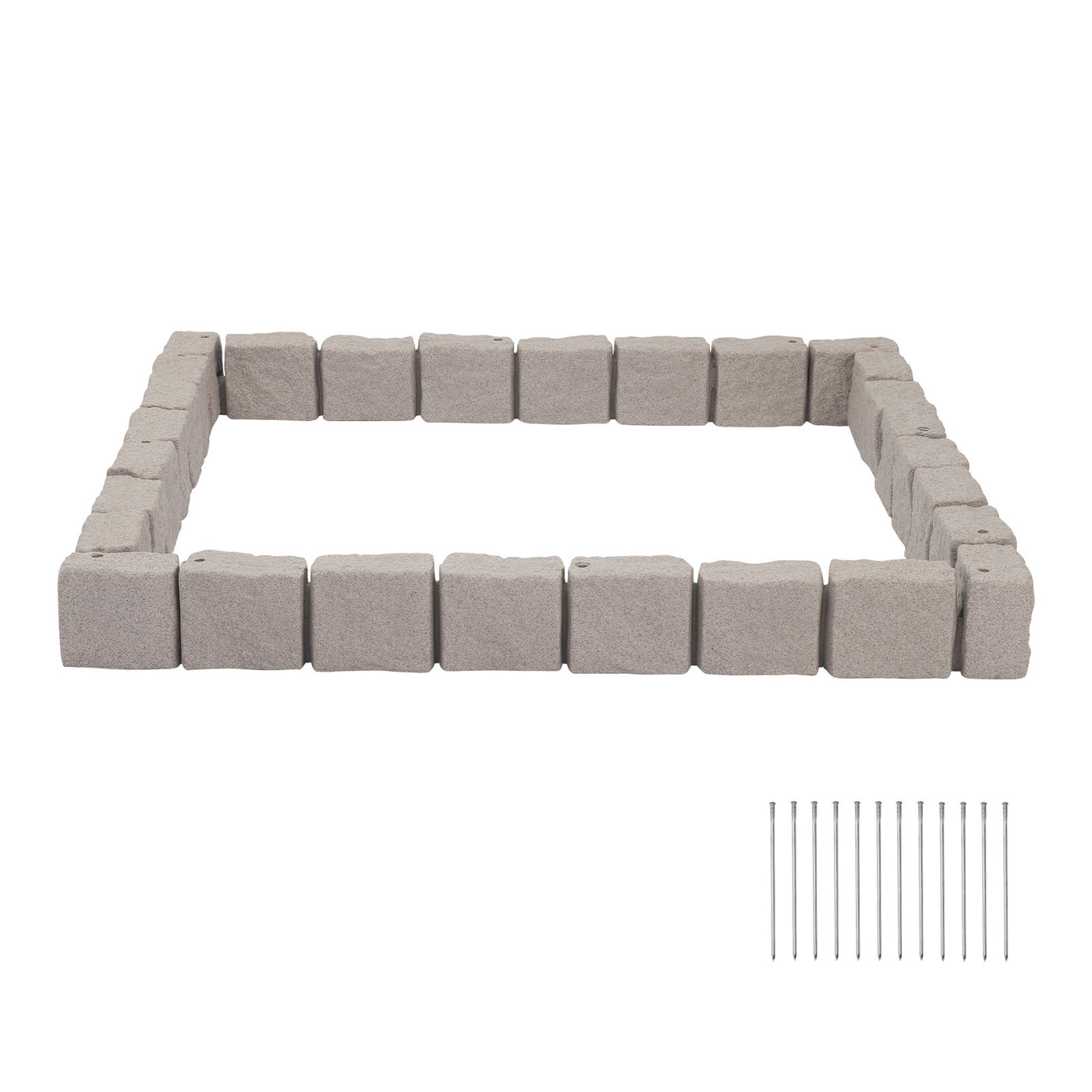 Faux Stone Garden Edging Kit 15.5 ft Landscape Border Blocks