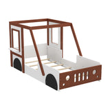 Twin Solid Wood Platform Bed Orange