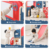12 in 1 Toddler Outdoor Playset with Swing, Indoor Swing and Slide Set Playgroun