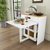 Engineered Wood Dining Table Natural Walnut 37"