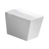 Square Smart Toilet with Built-in Tank for Modern Bathroom, Remote Control