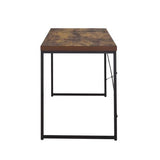 Writing Desk - Wood & Metal - Weathered Oak & Black - 47" Top