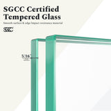 56-60"W x 72"H Frameless Sliding Shower Door Enclosure