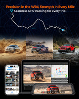 The Legend 4CH Waterproof Mirror Dash Cam, 1080P 4-Cam