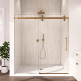56-60"W x 72"H Frameless Sliding Shower Door Enclosure