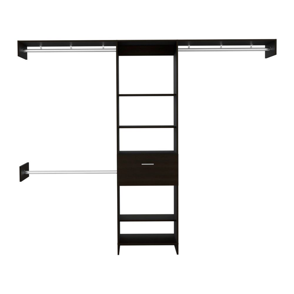 Engineered Wood Dresser Black 98"