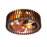 20" Modern Flush Mount Fan Light, Ceiling Fans