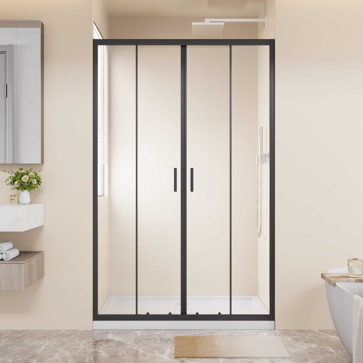 Framed Shower Sliding Door 48"x72"