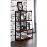 Bookshelf - Wood & Metal - Weathered Oak & Black - 4 Shelves