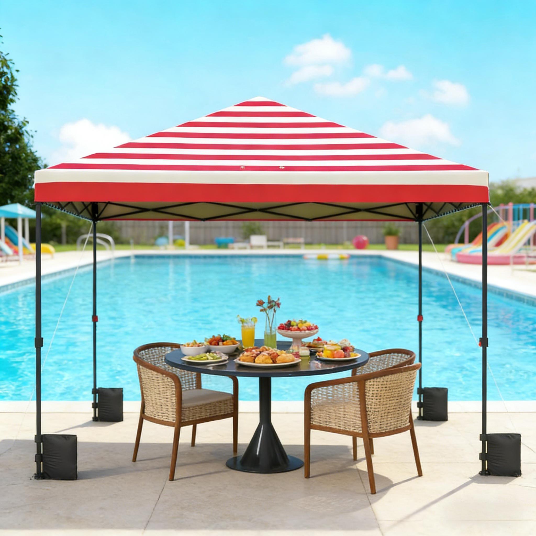 10x10 Ft Instant Canopy Shelter Portable Pop Up Tent For Outdoor Events