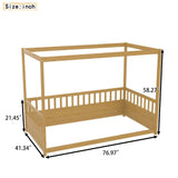 Twin Pine Canopy Bed Natural