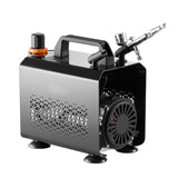 Airbrush Kit, 1/6 HP, Air Brush Kit with Air Compressor, 1 Dual-Action Professio
