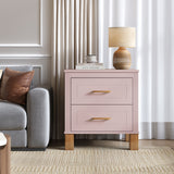 Solid Wood Nightstand Pink